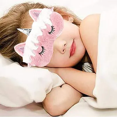 Productafbeelding van Famanu slaapmasker - set van 6 pluche maskers met cartoonmotieven