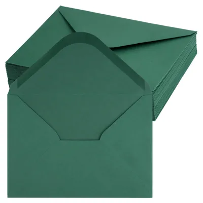 Productafbeelding van Set van 50 groene briefomslagen 12,5 x 17,5 cm