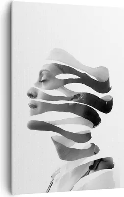 Produktbild von Bild auf Leinwand - Leinwandbild - Einteilig - Frau Surrealismus Monochrom - 80x120cm - Wand Bild - Wanddeko - Wandbilder - Leinwanddruck - Wanddekoration - Leinwand bilder - Wandbild - PA80x120-4430