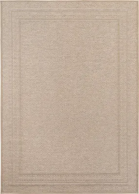 Produktbild von Villa Möbel Desida Indoor Outdoor Teppich Wetterfest 3D Optik Wohnzimmer Küchen Terrasse, Farbe:Beige, Grösse:240x340 cm