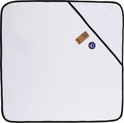 Immagine prodotto di A&R 892.50 | Babiezz ALL-Over Asciugamano con cappuccio 75 x 75 cm - Colore: Bianco/Nero - Dimensioni: 75 x 75 cm