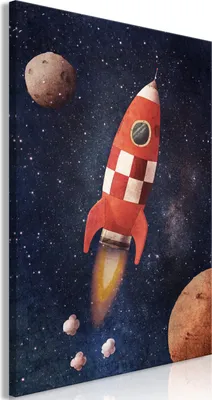 Produktbild von Vlies Leinwandbild - Into the Unknown by Rocket (1 Part) Vertical 40x60 cm Für Kinder i-B-0084-b-a