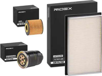Produktbild von RIDEX Filterset Inspektionspaket Filtersatz für FIAT PUNTO (188) für NISSAN X-TRAIL (T30)