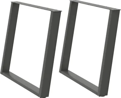 Immagine prodotto di Gambe per tavolo da pranzo a forma di U 2 pz Antracite 100x(72-73) cm Acciaio