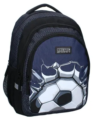 Produktbild von mybagstory | Rucksack für Jungen | Motiv Fußball | Schwarz 44 x 24 x 33 cm