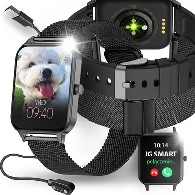 Zdjęcie produktu dla Smartwatch Zegarek Rozmowy Menu Pl Powiadomienia Sport Smart Watch Czarny