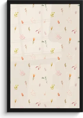Produktbild von MuchoWow® MuchoWow® Gerahmtes Poster Blumen - Pastell - Pflanzen 40x60 cm - Poster mit zchwarzem Bilderrahmen - Papierdruck - Wandbilder