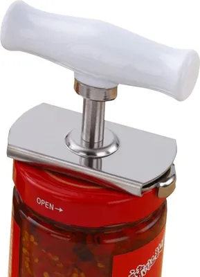 Produktbild von Dosenöffner, Arthritis Glasöffner Edelstahl Verstellbarer Glasöffner Deckel Entferner Twist Off Schraube Büchsenöffner für Familie, Picknick,Geschäft