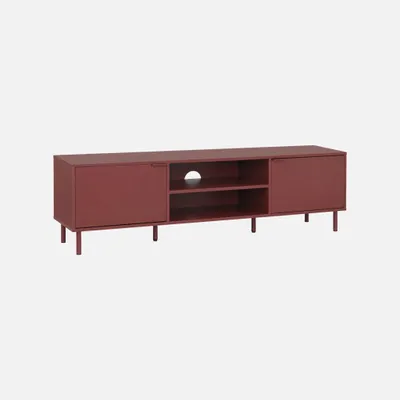 Produktbild von sweeek - TV-Möbel mit Holzdekor und Metall 160cm - Bordeaux
