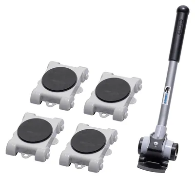 Immagine prodotto di Set-kit sollevatore mobili con ruote per spostare, solleva e sposta senza sforzo, capacità 300 kg