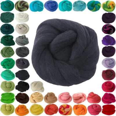 Märchenwolle Filzwolle 25g Nassfilzen Trockenfilzen schiefergrau