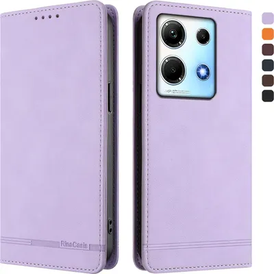 Immagine prodotto di Custodia per Infinix Note 30 4G/Note 30 5G, custodia retro in Finto cuoio flip con supporto e slot per carte di credito Viola