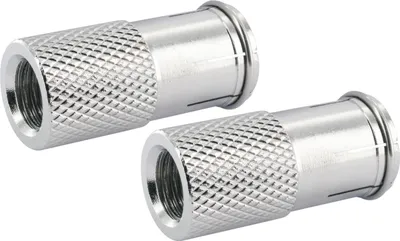 Produktbild von Schwaiger Aufdrehstecker 7,0mm 2erSet FQuick Silber