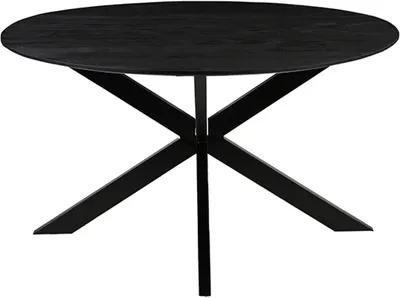 Produktbild von LABEL51 Esstisch Otis - Schwarz - Mangoholz - 130 cm - Rund