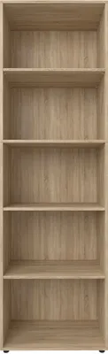 Produktbild von Regal Bücherregal Standregal Holzregal Beistellregal Büroregal "Trio 5" Sonoma/Eiche