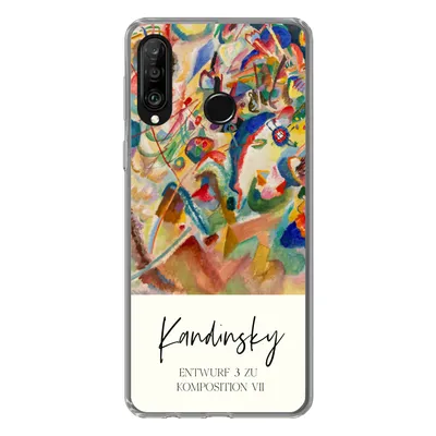 Produktbild von MuchoWow® Handyhülle Schutzhülle Hülle für Huawei P30 Lite Entwurf 3 zu komposition VII - Kandinsky - Alte Meister Silikon Softcase Handy Hülle - Handyhülle