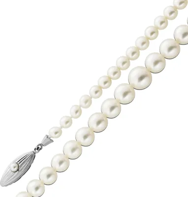 Produktbild von Perlenkette 44cm japanische Akoyaperlen 7.4-4.5mm Gelbgold 585 14K 44