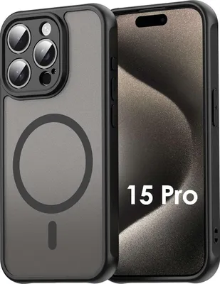 Produktbild von Handyhülle für Apple iPhone 15 Pro Matt Case Schutzhülle Kratzfest Passgenau Schwarz