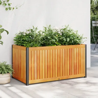 Zdjęcie produktu dla Maison Exclusive - Donica na rośliny, wymiary 85x45x44 cm, wykonana z litego drewna akacji i stali