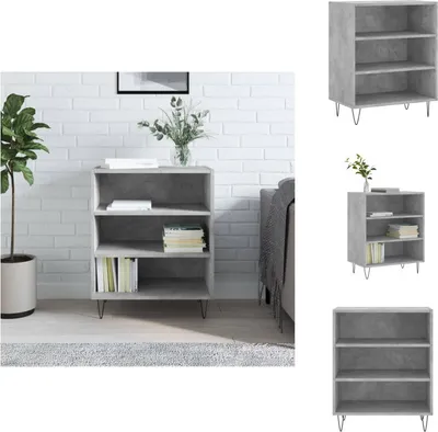 Image de vidaXL Sideboard gris béton 57x35x70 cm Bois composite - Sideboards