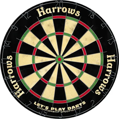 Obrázok produktu pre Harrows Darts Lets Play Darts, Terč, Čierna, Zelená, Červená, Žltá, Štetina, Dospelý, 6 kusov