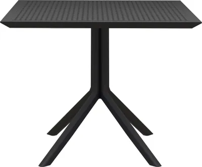 Produktbild von CLP Tisch Sky 80 x 80 cm wetterfest und UV-beständig schwarz