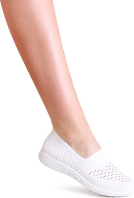 Produktbild von topschuhe24 2400 Damen Light Slipper Halbschuhe, Farbe:Weiß, Größe:36 EU