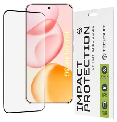 Zdjęcie produktu dla Techsuit – 111D Full Cover Full Glue szkło hartowane do Honor 400 – czarne