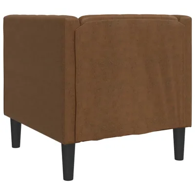 Produktbild von Chesterfield-Sessel Braun Kunstleder in Wildleder-Optik