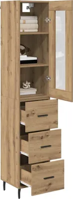 Obrázek produktu pro vidaXL Highboard Artisan dub 34,5 x 34 x 180 cm Materiál na bázi dřeva