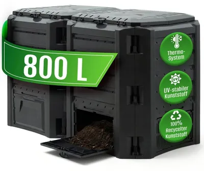 Produktbild von NABBI Komposter für den Garten IKLM800C 800 l - Schwarz