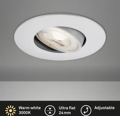 Obrázok produktu pre Briloner vstavané svetlo LED 5W 460lm matný chróm 3000K, otočné
