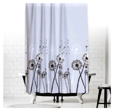 Produktbild von Textil Duschvorhang 180x180 cm mit weißen Qualitätsringen