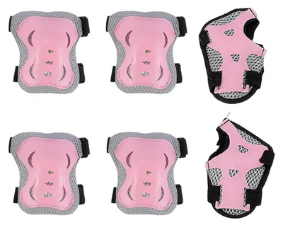 Image de Ensemble de protections pour enfants (6 pièces) : protège-genoux, protège-coudes, protège-poignets, pour patin à roulettes et skateboard