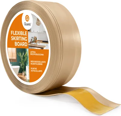 Obrázok produktu pre QUEST Samolepiaca PVC lišta, flexibilná Imitácia lišta, 50x20 mm, piesková farba, 50x20 mm, 20 m