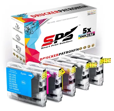 Produktbild von 5er Multipack Set kompatibel für Brother MFC-235C Druckerpatronen LC-970 LC-1000