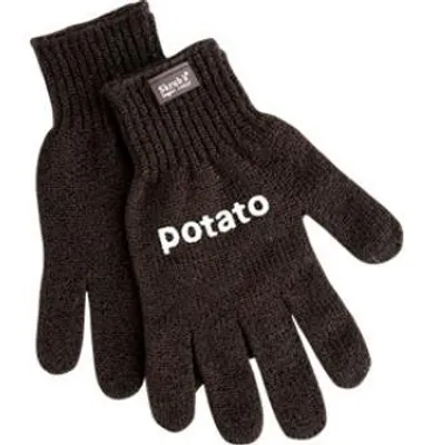 Produktbild von Kartoffelhandschuh Rubbel 'potato' 100% Nylon, dunkelbraun (1 Paar)