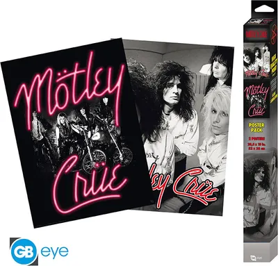 Produktbild von MOTLEY CRUE - Set 2 Posters Chibi 52x38 - Neon and Straightjackets