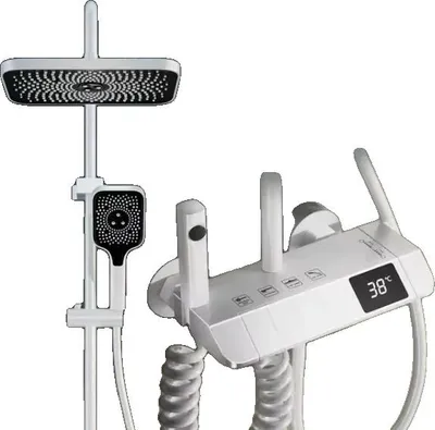 Immagine prodotto di Set di rubinetti per doccia, Display digitale, Installazione regolabile, 3