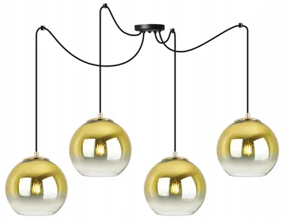 Immagine prodotto di Lampada a sospensione, lampadario, paralume dorato, 15 cm