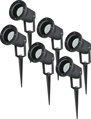 Image de HOFTRONIC - Spot de jardin à piquet 4W 345lm 4000K IP65 Noir Dimmable Inclinable