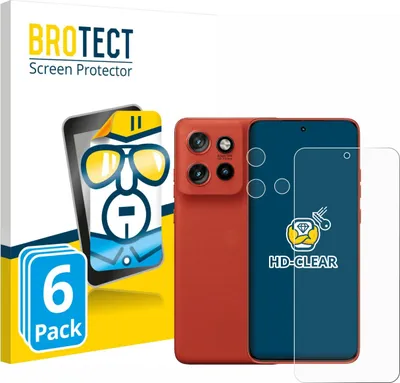 Produktbild von 6x Für Motorola Moto 60 Neo (Display+Kamera) Schutzfolie BROTECT Displayschutz Display Schutz Folie Klar Transparent