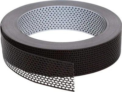 Produktbild von Lüftungsband Aluminium Rolle Traufgitter 50 mm x 120 m weiß + braun