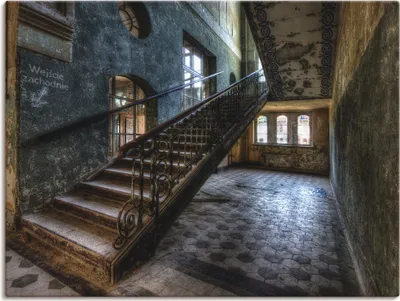 Produktbild von ARTland Leinwandbild Lost Place - Treppen Größe: 60x45 cm