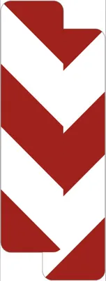 Produktbild von Verkehrsschild VZ605-41, Schraffenbake doppelseitig (-20/-20), Alu, RA1, 250x...