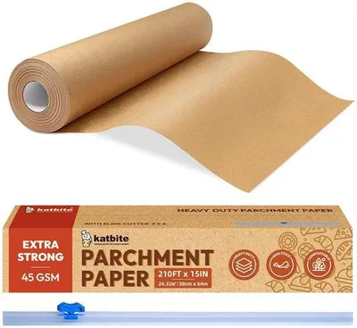 Immagine prodotto di Carta da forno resistente, 38 cm x 64 m, marrone, per cottura al forno, friggitrice ad aria e cottura a vapore