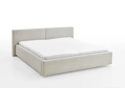 Produktbild von Meise Möbel Cube BK Polsterbett Holzfuß Schwarz Kopfteil Glatt