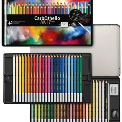 Produktbild von STABILO Pastellkreidestift - CarbOthello - ARTY+ - 48er Metalletui - 48 verschiedene F…