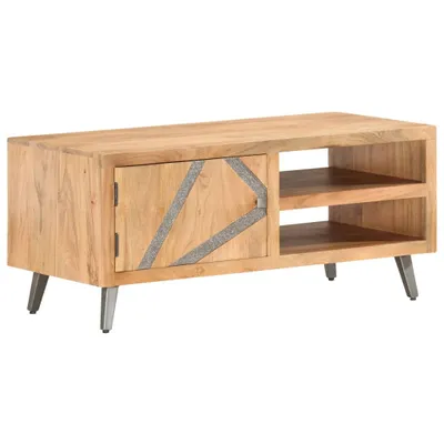 Zdjęcie produktu dla Stolik kawowy, 90 x 45 x 40 cm, lite drewno akacjowe