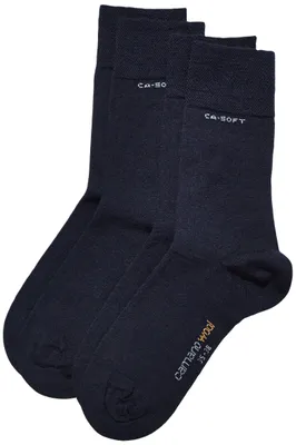 Produktbild von Camano Damen Strick Socken 3242, 100 DEN, Gr. 35/38, Blau (navy 4), 2er Pack